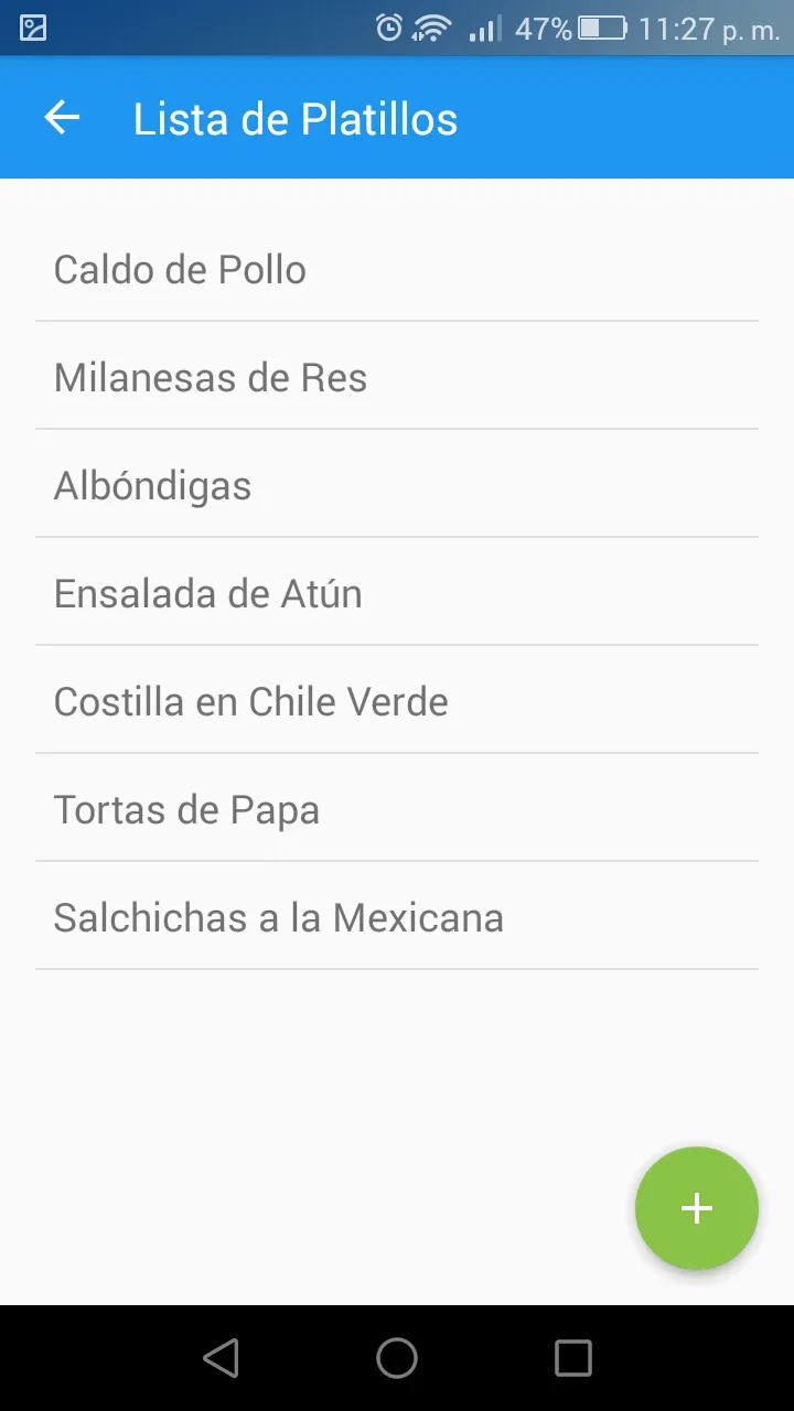 Aquí pueden agregar comidas, restaurantes o lo que sea o donde sea que coman